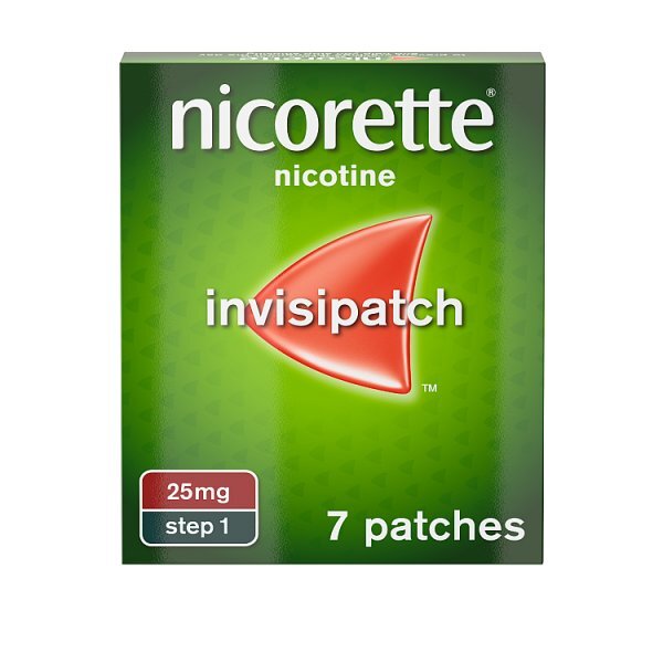 Nicorette Step 1 Invisi 25mg Patch Nicotine 7 Patches