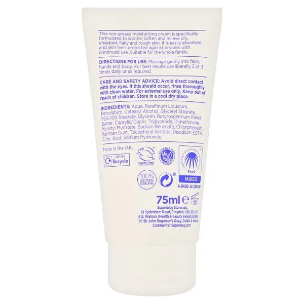 Superdrug Dry Skin Relief Cream 75ml