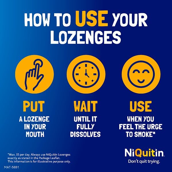 NiQuitin Mint 4mg Lozenges, 132 Lozenges- Quit Smoking Aid