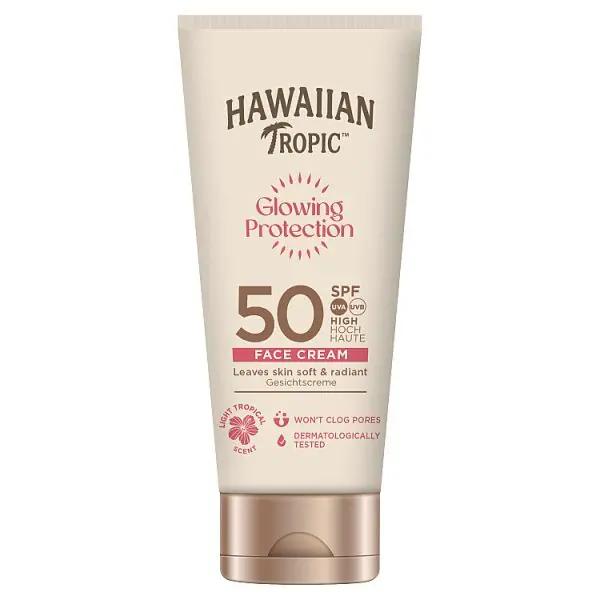 Hawaiian Tropic Glowing Protection Face Cream SPF50 50ml
