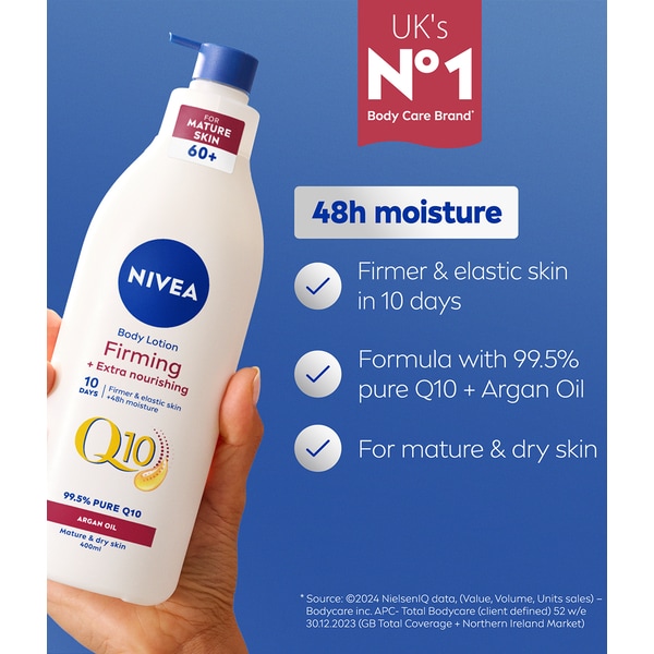 NIVEA Q10 60+ Firming Body Lotion with Argan Oil 400ml