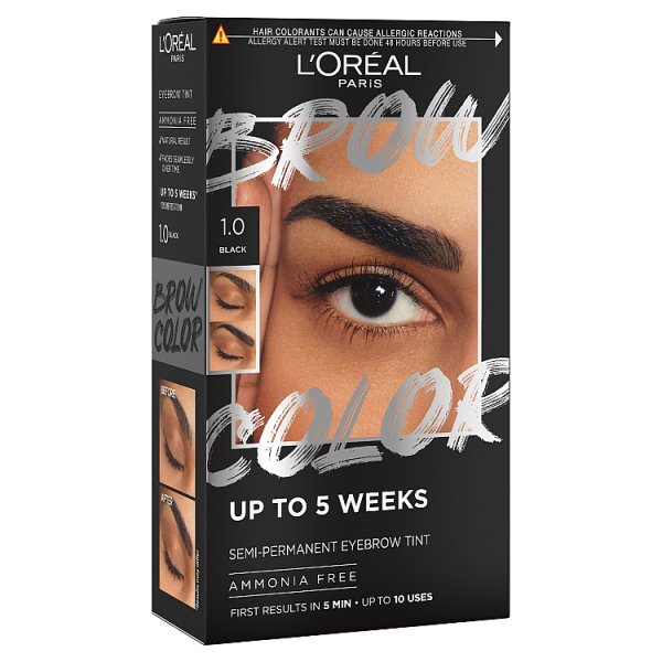 L'Oréal Paris Brow Color Semi-Permanent Tint 1.0 Black