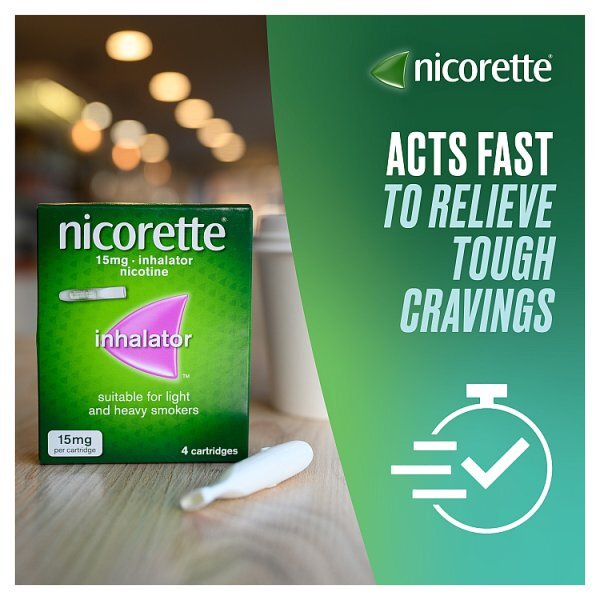 Nicorette 15mg Inhalator Nicotine Cartridges (Stop Smoking)