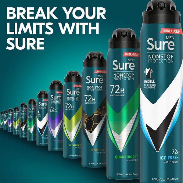 Sure Men Nonstop Invisible Ice Fresh Anti-Perspirant Aerosol 75 ml