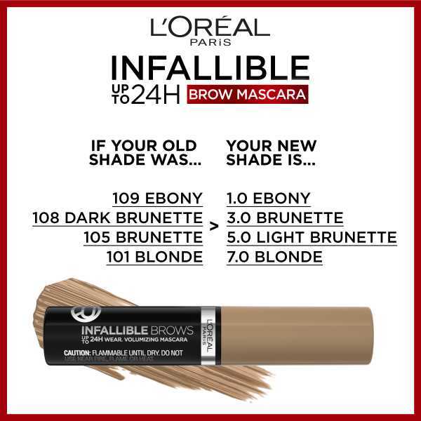 L'Oréal Paris Infallible 24H Brow Mascara 3.0 Brunette