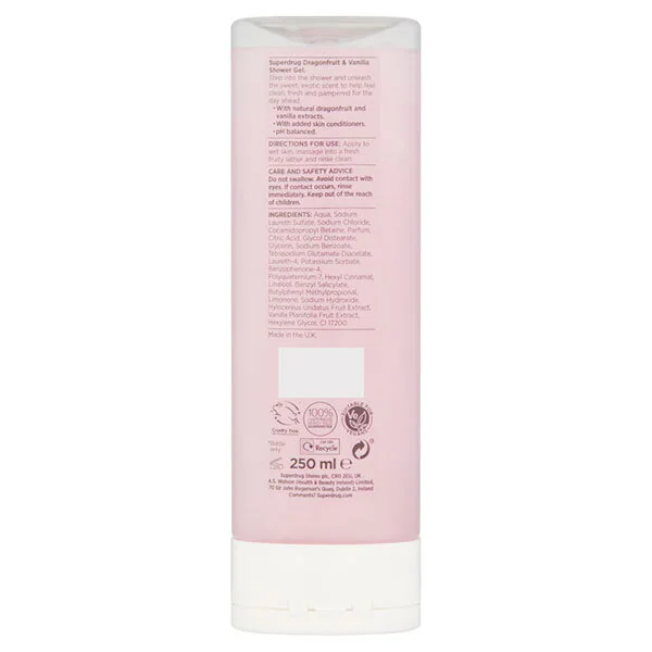 Fruity Dragonfruit & Vanilla Shower Gel 250ml