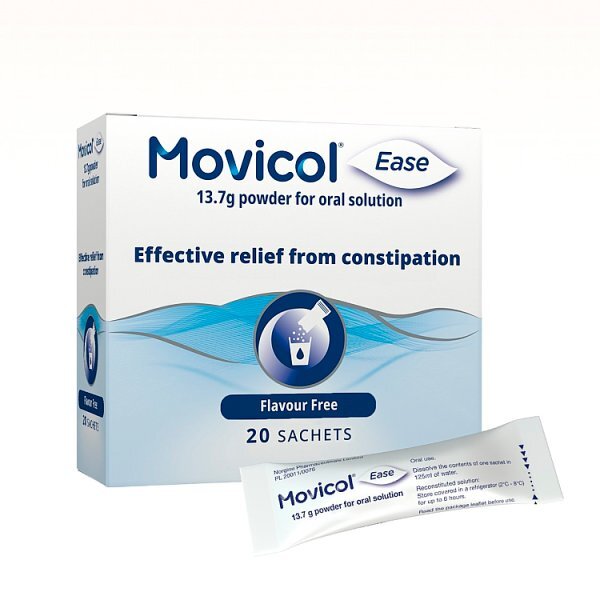 Movicol Ease Plain 20 Sachet Pack For Constipation