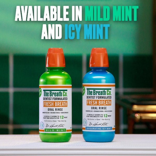 The Breath Co Fresh Breath Oral Rinse Icy Mint 500ml