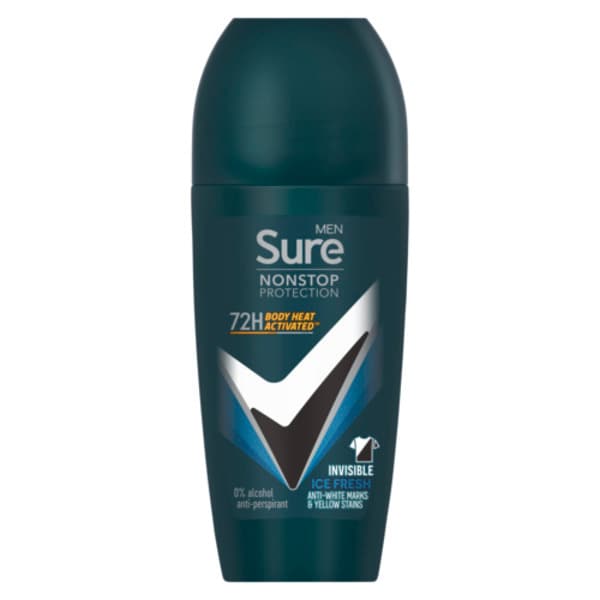 Sure Men Nonstop Invisible Ice Fresh Anti-Perspirant Roll On 50 ml