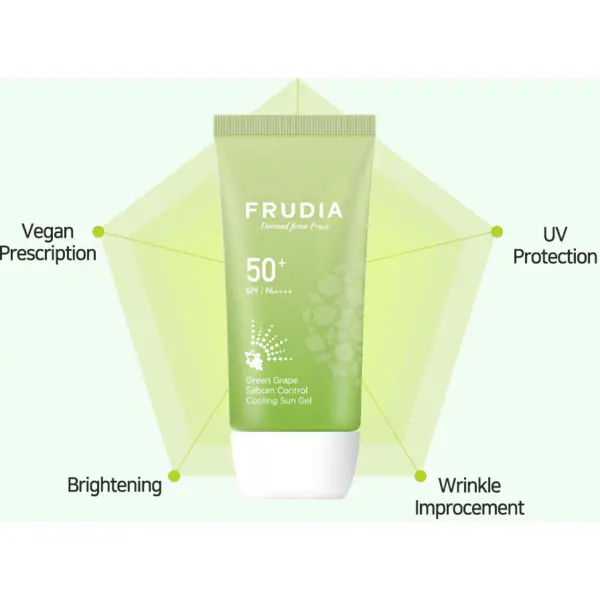 Frudia Green Grape Sebum Control Cooling Sun Gel SPF50 50g
