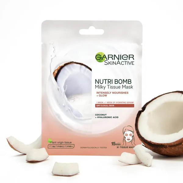 Garnier Nutri Bomb Coconut and Hyaluronic Acid Tissue Mask