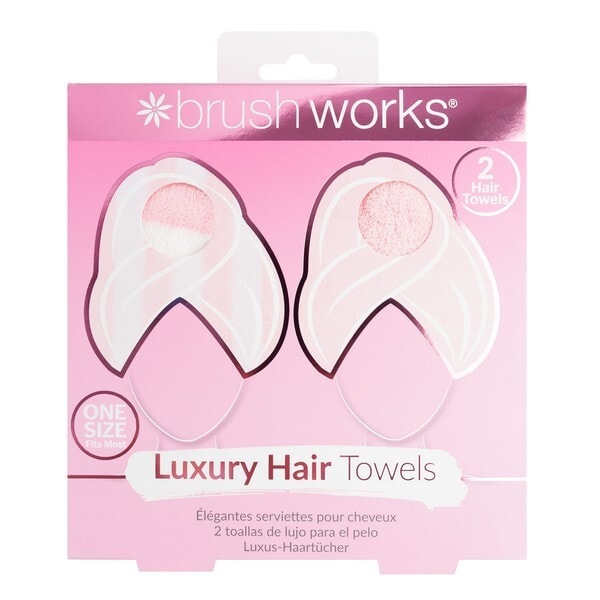 Brushworks Luxury Hair Towels - 2 Pack