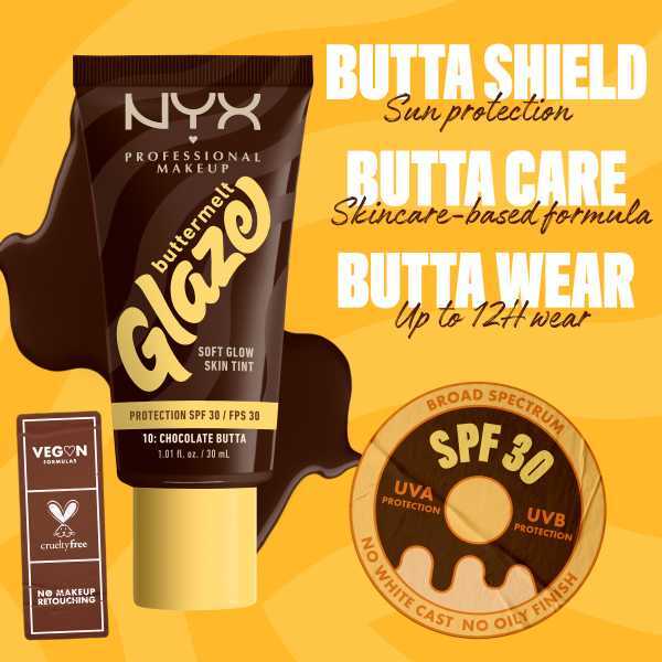 NYX Professional Makeup Buttermelt Glaze Skin Tint + SPF30 Foundation