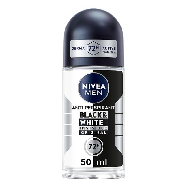 NIVEA MEN Anti-Perspirant Deodorant Roll-On Black & White 50ml
