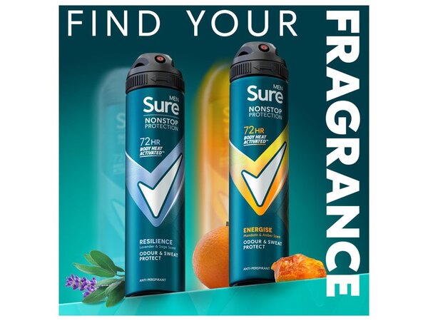 Sure Men Nonstop Protection Energise Anti-Perspirant Aerosol 250 ml