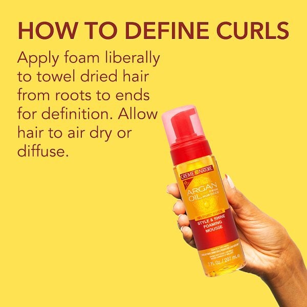 Creme of Nature Argan Oil Style & Shine Foaming Mousse 207ml