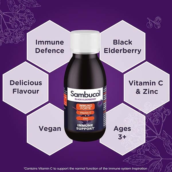 Sambucol Immuno Forte Black Elderberry Liquid 120ml