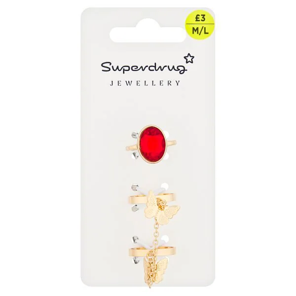 Superdrug Burgundy Ring 2pk M/L