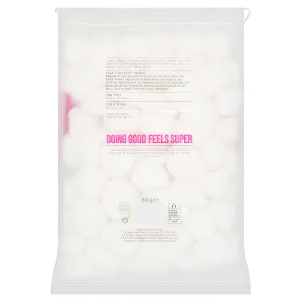 Superdrug Cotton Wool Balls x100