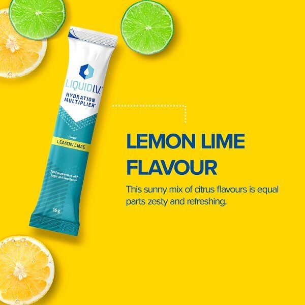 Liquid I.V. Electrolyte Powder Mix Lemon Lime X3