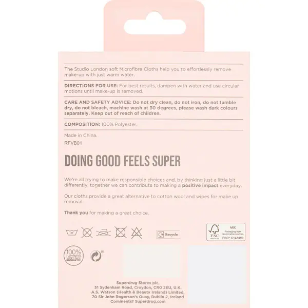 Superdrug Studio Microfibre Cloths 7PK