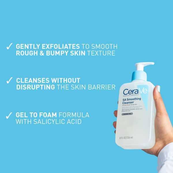 CeraVe SA Smoothing Cleanser for Dry, Rough, Bumpy Skin 473ml
