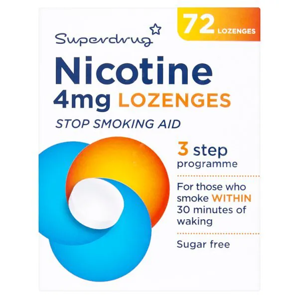 Superdrug 4mg Nicotine Lozenges X 72