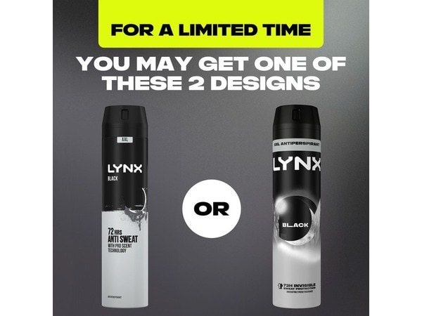 Lynx Black Anti-Perspirant Deodorant Aerosol 250 ml