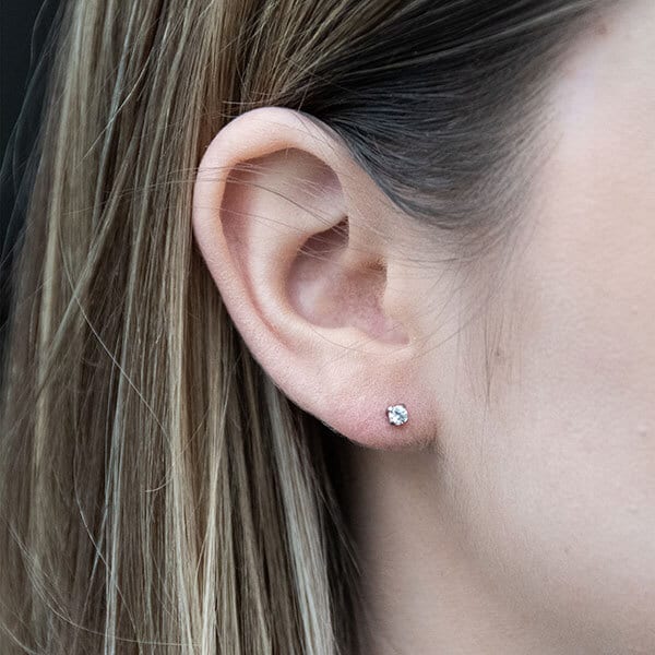 Studex Stainless Steel 3mm CZ Earrings