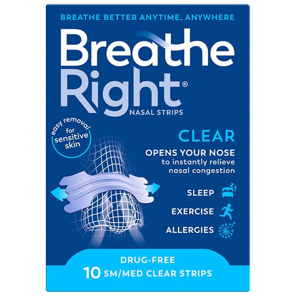 Breathe Right Clear Nasal Strips Small/Medium 10s