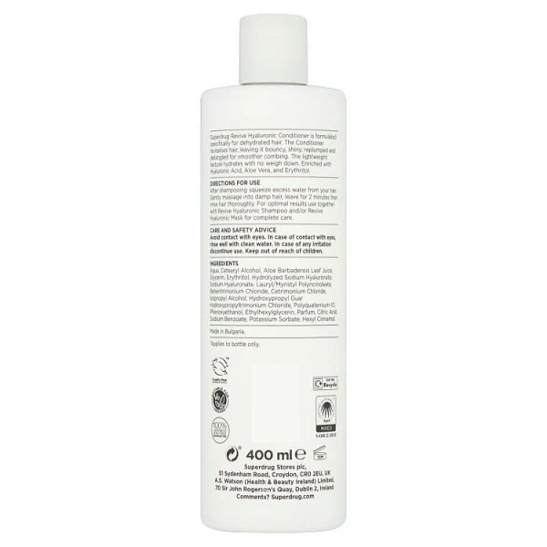 Superdrug Revive Hyaluronic Conditioner 400ml
