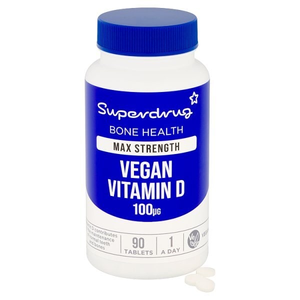 Superdrug Max Strength Vegan Vitamin D3 100æg 90s