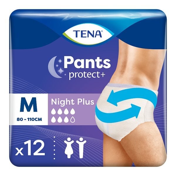 TENA  Incontinence Pants Protect+ Night Plus Medium 12 Pack