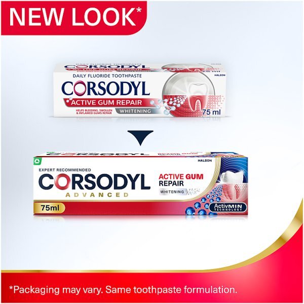 Corsodyl Active Gum Repair Whitening Toothpaste 75ml