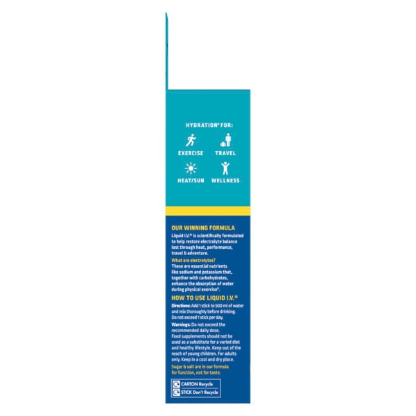 Liquid I.V. Electrolyte Powder Mix Lemon Lime X3