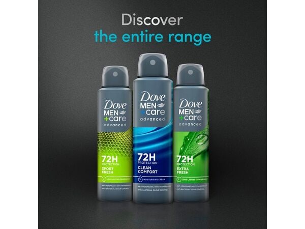 Dove Men+Care Advanced Clean Comfort Anti-Perspirant Aerosol 150 ml