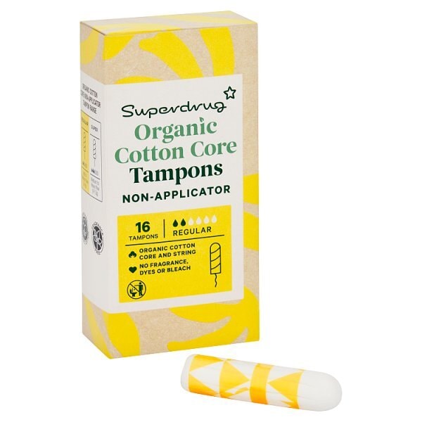 Superdrug Cotton Regular Non Applicator Tampons x16