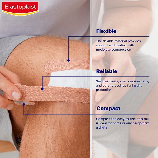 Elastoplast Fabric Elastic Roll Plaster, 2.5cm x 3m