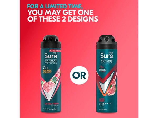 Sure Men Nonstop Protection Ultra Fresh Anti-Perspirant Aerosol 150 ml