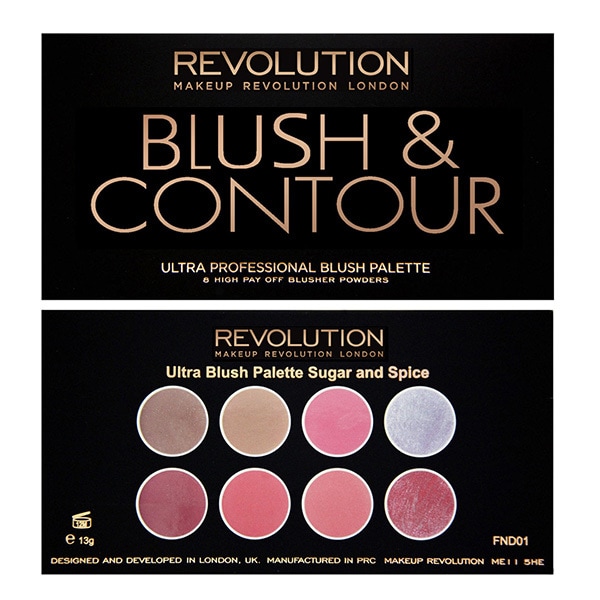 Revolution Ultra Blush Palette Sugar & Spice With Contour