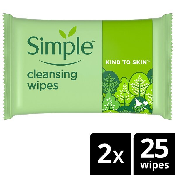 Simple Kind to Skin Bio-degradable Cleansing Wipes 50 wipes