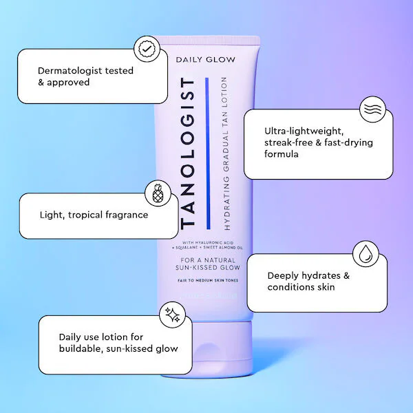 Tanologist Hydrating Daily Glow Body Lotion- Light To Medium 250ml