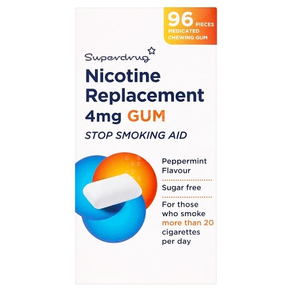 Superdrug 4mg Nicotine Gum X 96
