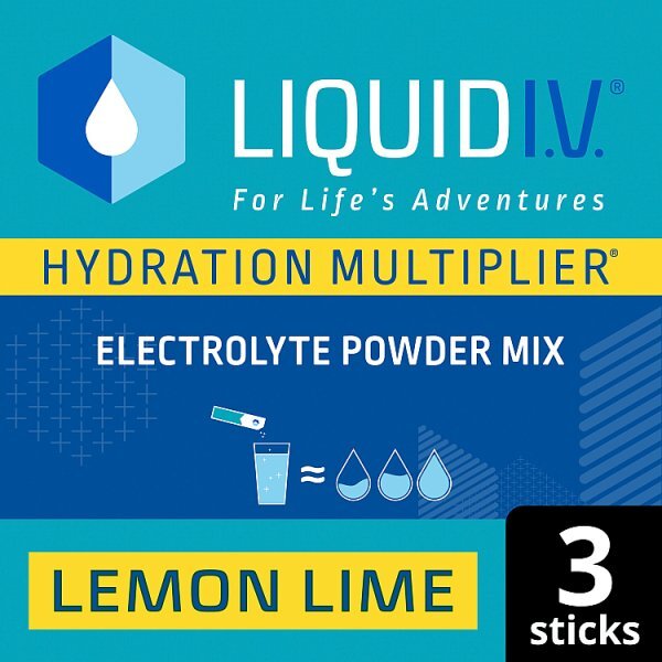 Liquid I.V. Electrolyte Powder Mix Lemon Lime X3