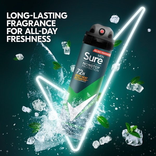 Sure Men Nonstop Protection Quantum Dry Anti-Perspirant Aerosol 150 ml