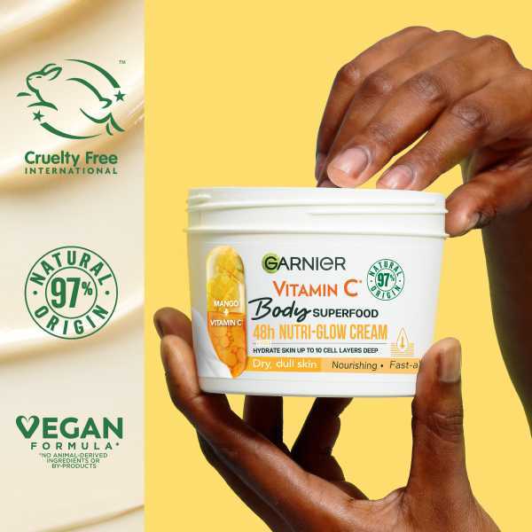 Garnier Body Superfood, Body Cream, Vitamin C & Mango, 380Ml