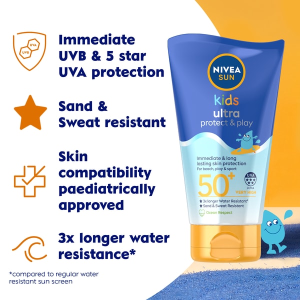 NIVEA SUN Kids Ultra Protect & Play Sun Cream Spf50+ 150ml