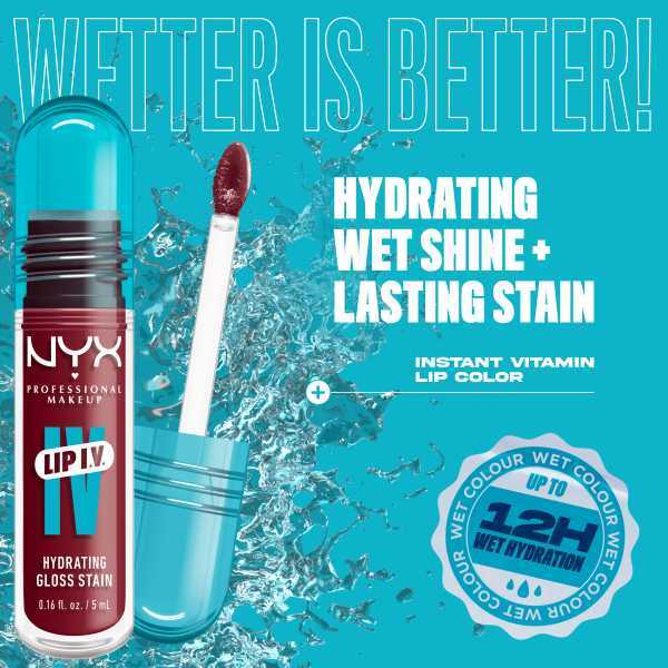 NYX Professional Makeup Lip IV Hydrating Lip Stain Gloss Blush Rush