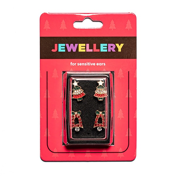Christmas Earring Duo - Christmas Tree & Bells