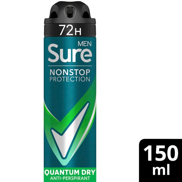 Sure Men Nonstop Protection Quantum Dry Anti-Perspirant Aerosol 150 ml